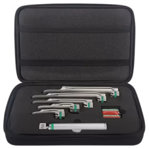 A-VET Miller FO Laryngoscope 5 blades+handle+case