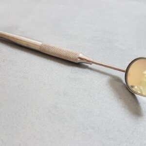 Dental Mirror - pear shaped with round handle