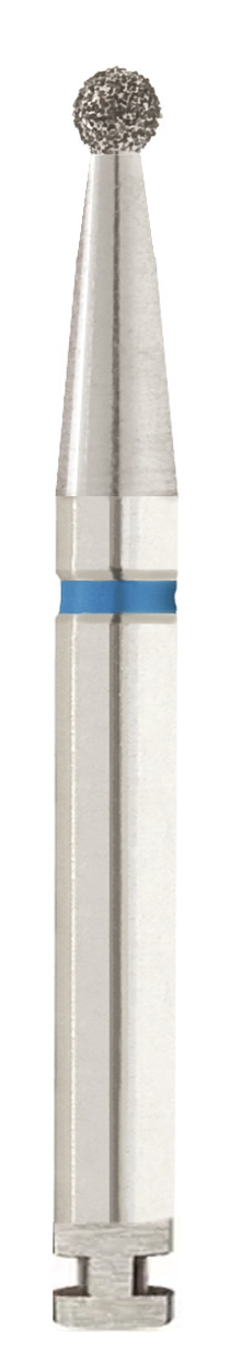 Dental Bur - Diamond Round 2 - Med Grit - 22mm RA - 5 pack