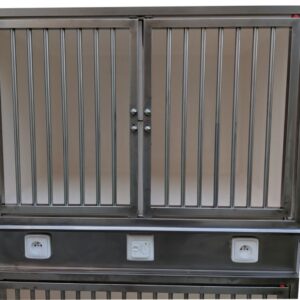 Opnamekooi Medium 2, kunststof met 2 RVS deuren