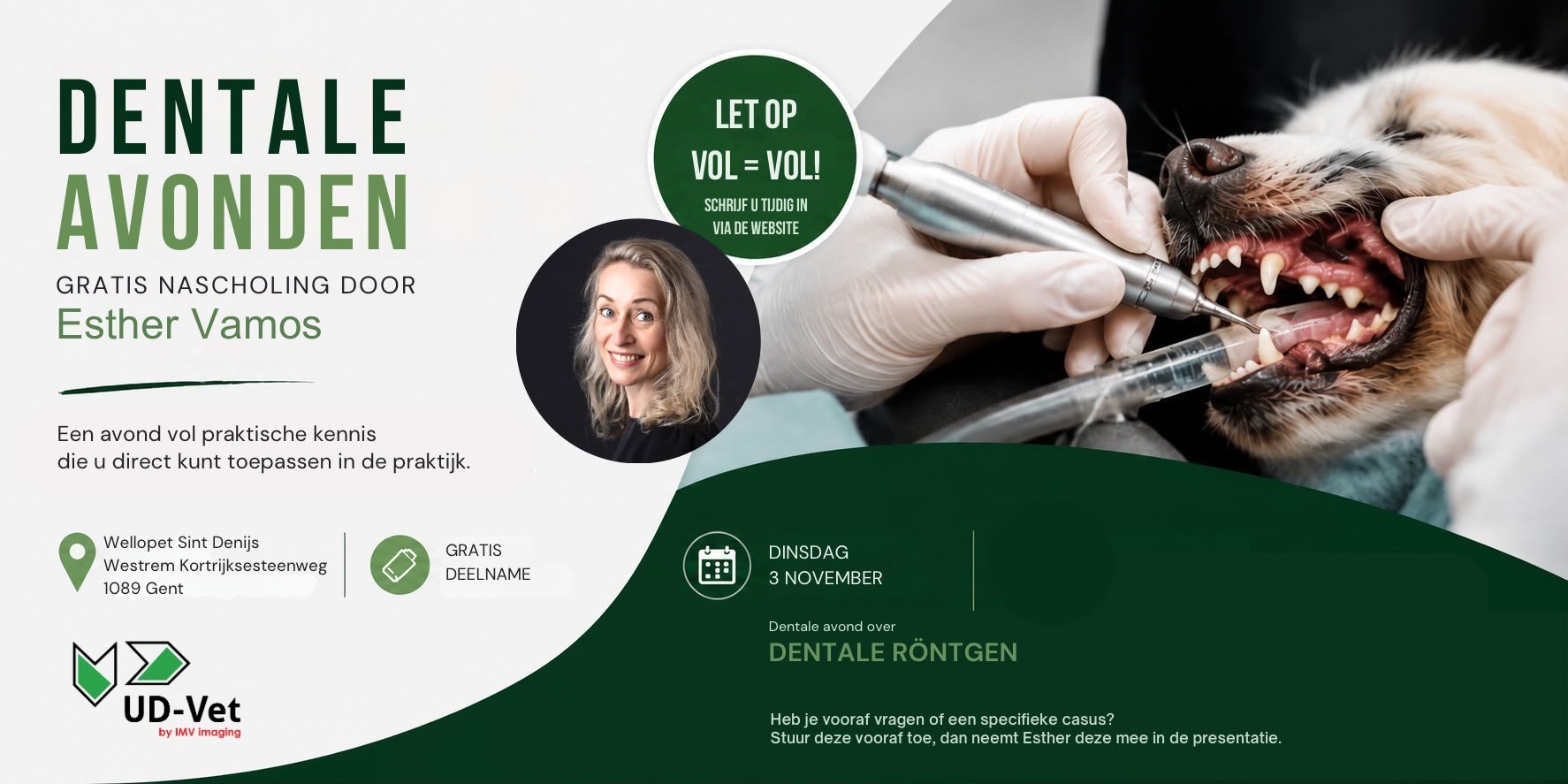 UD-Vet Dentale Nascholing Avonden met Esther Vamos BE