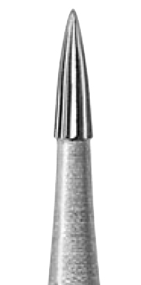 Dental Bur - Fluted 12 / Flame 7903 - 19 mm FG (standard length) - 5 pack