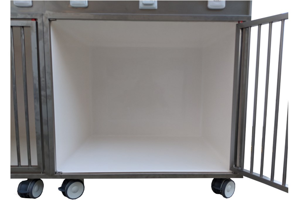 Opnamekooi Medium 1, kunststof met 1 óf 2 RVS deuren